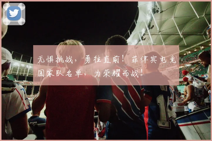 无惧挑战，勇往直前！菲律宾电竞国家队名单，为荣耀而战！